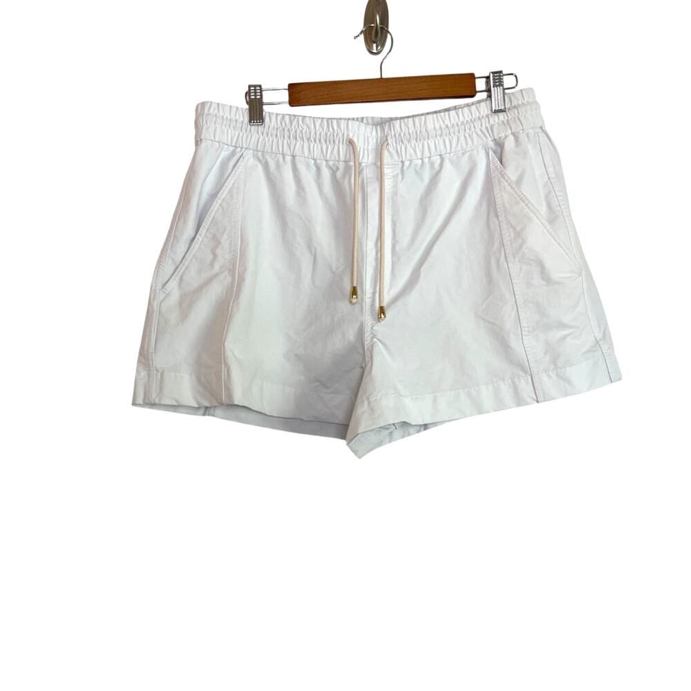J.Crew High Rise 3" Pull-On White Utility Shorts Size Large Nautical Fisherman